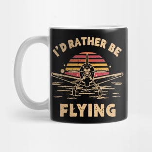 Id Rather Be Flying. Retro Mug